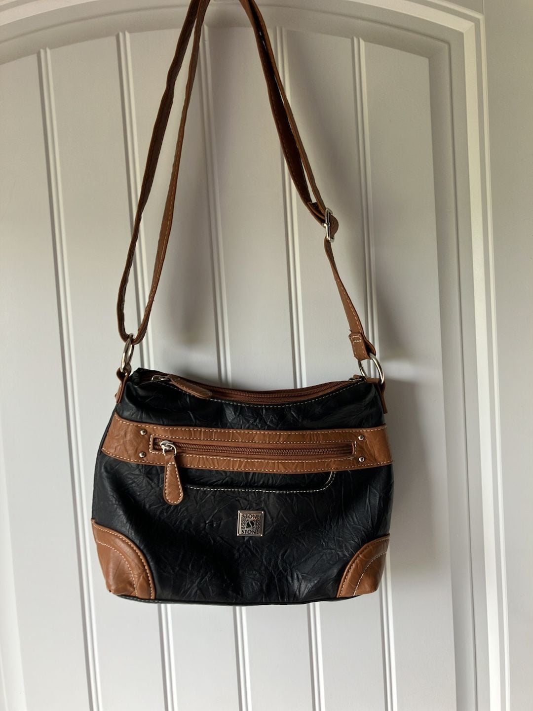 Stone & Co. Crossbody Bag Black Brown Leather 2