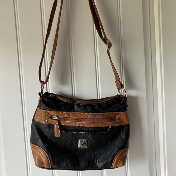 Stone & Co. Crossbody Bag Black Brown Leather