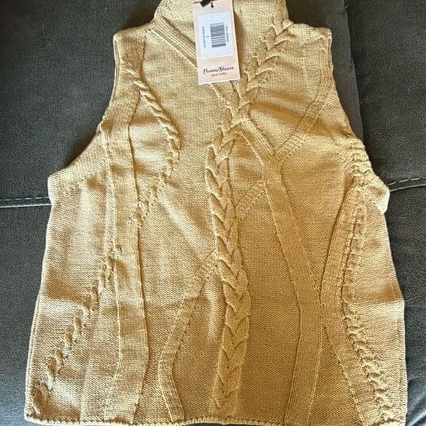 Rowing Blazers Cotton Cable Tank Size S Camel