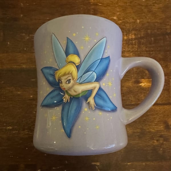 Disney Parks Tinker Bell Embossed Coffee Mug