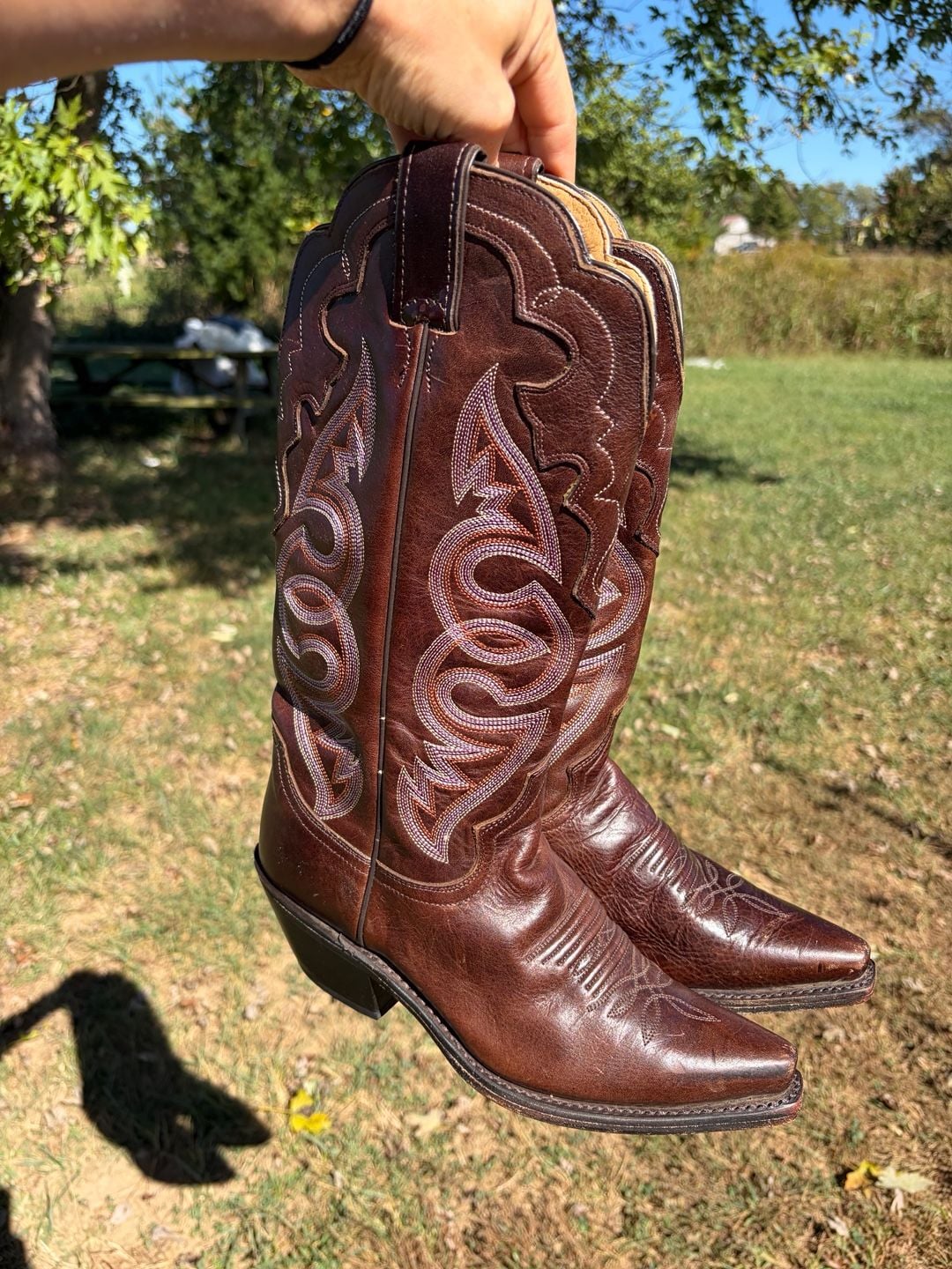 Vintage Justin L4330 Women’s 6.5 B Brown Leather Western Cowboy Boots Y2K 2