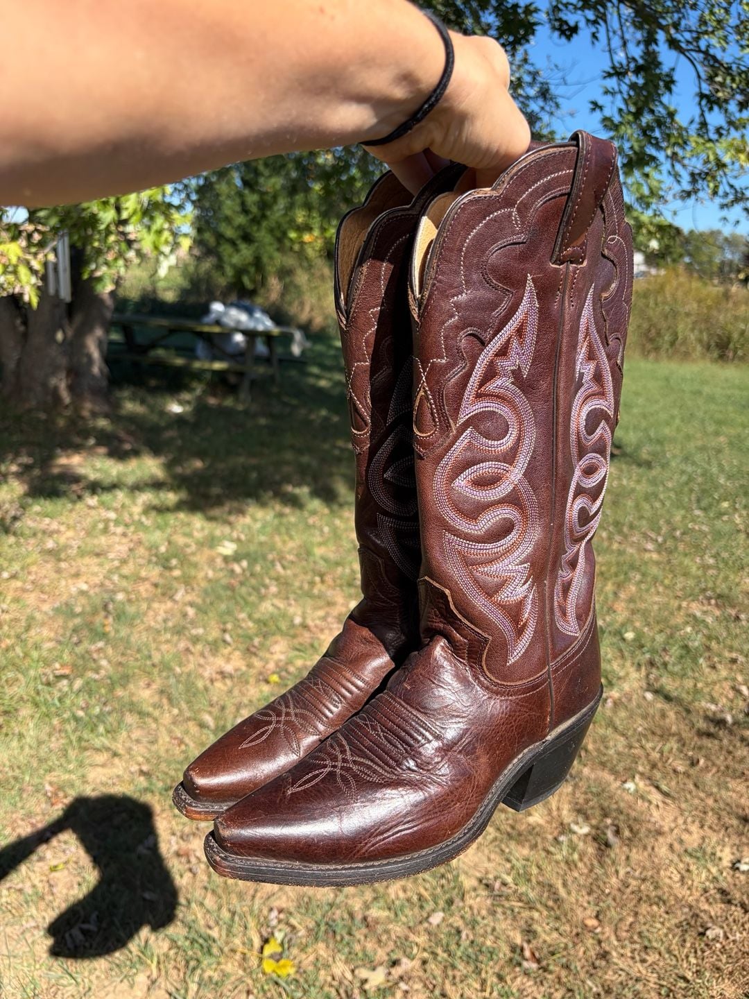 Vintage Justin L4330 Women’s 6.5 B Brown Leather Western Cowboy Boots Y2K 3