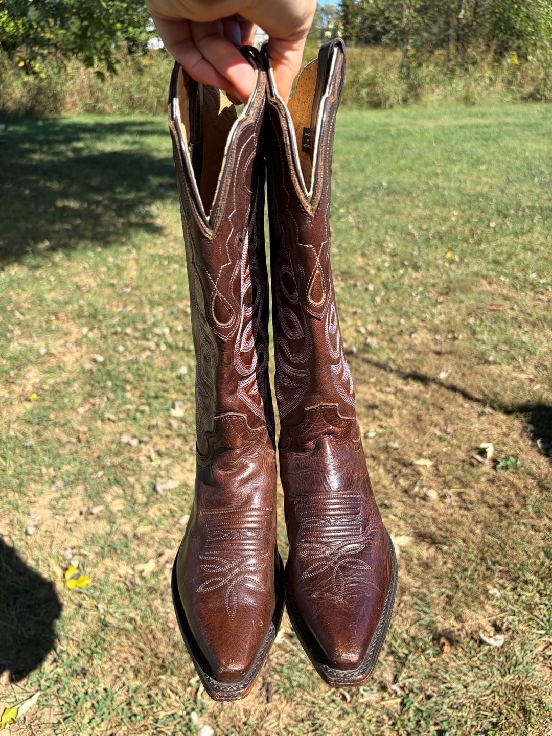 Vintage Justin L4330 Women’s 6.5 B Brown Leather Western Cowboy Boots Y2K 5