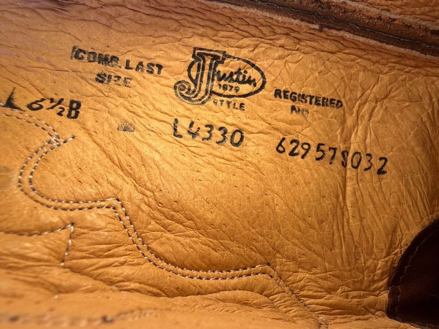 Vintage Justin L4330 Women’s 6.5 B Brown Leather Western Cowboy Boots Y2K 9