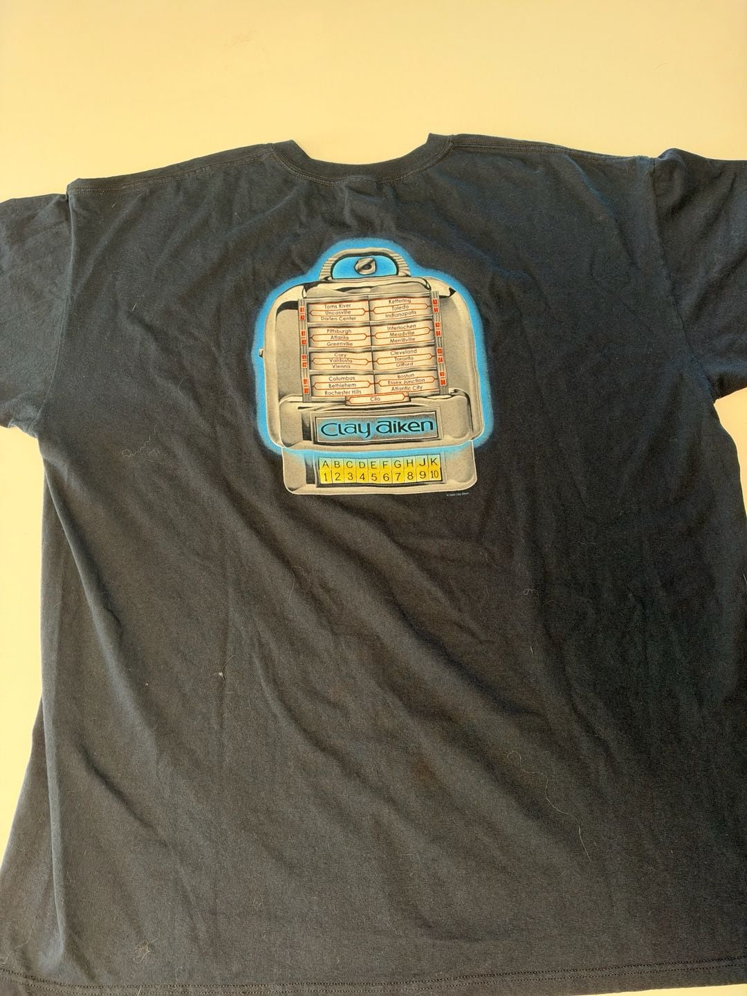 Anvil Clay Aiken Jukebox Tour T-Shirt Size 3X Black Graphic 4