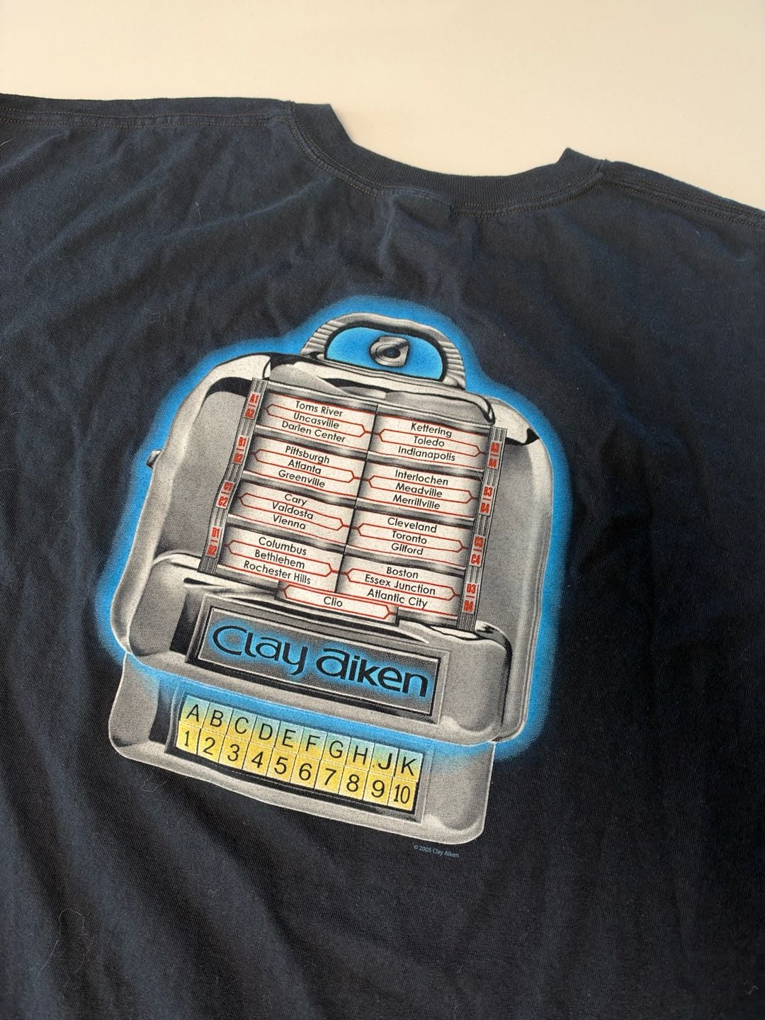 Anvil Clay Aiken Jukebox Tour T-Shirt Size 3X Black Graphic 5
