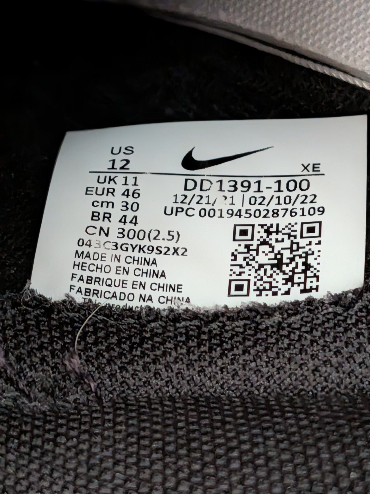 Nike Dunk Low Panda Black White Sneakers 9