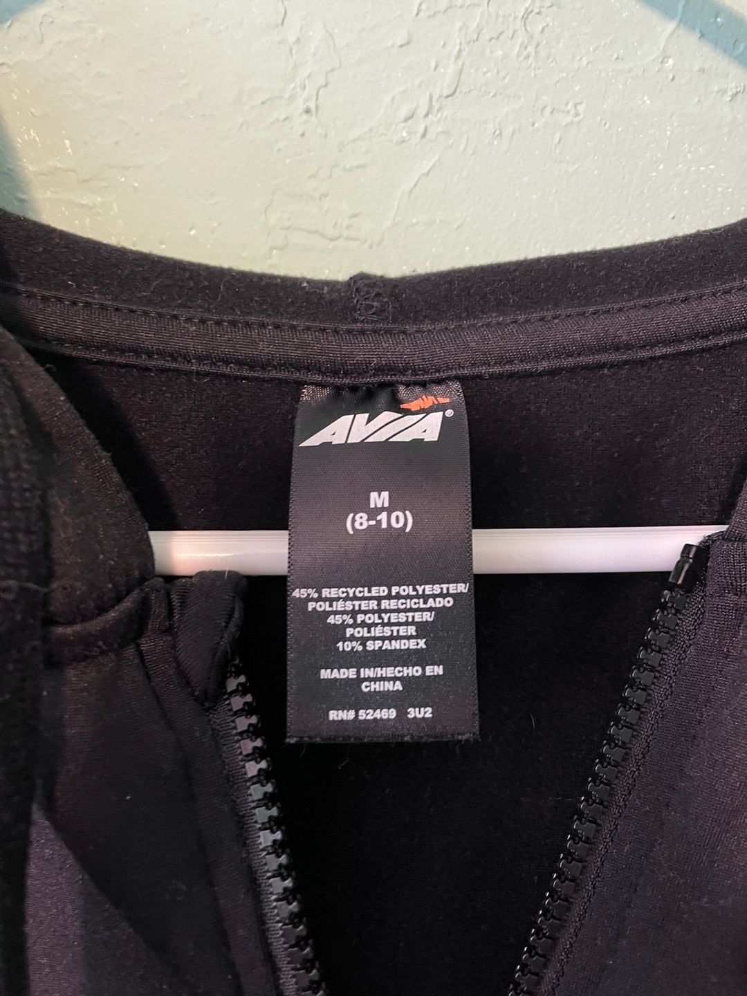 Avia Full Zip Hoodie Size M (8-10) Black Activewear 3