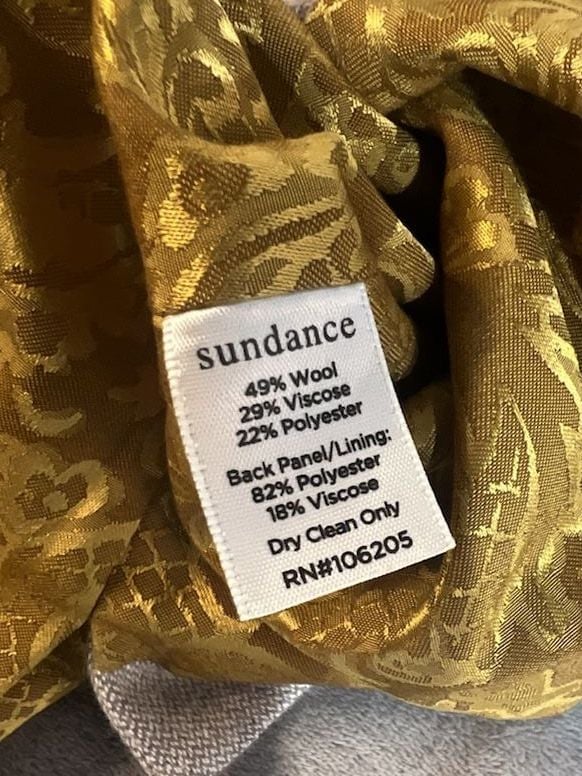 Sundance Wool Blend Vest Size L Tan Tweed Paisley Lining 7