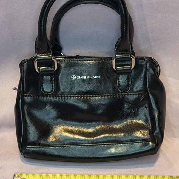 Giani Bernini Black Faux Leather Mini Handbag