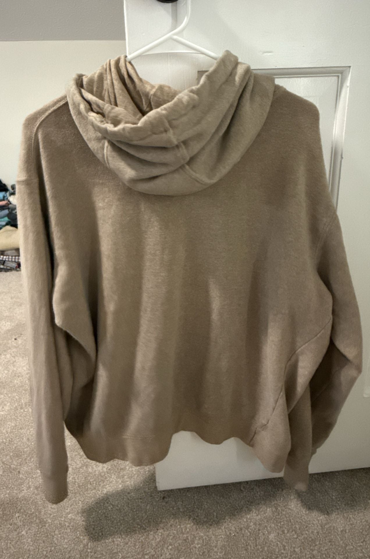 Ariat Real Hoodie Size L Tan Graphic Logo Pullover Sweatshirt 4