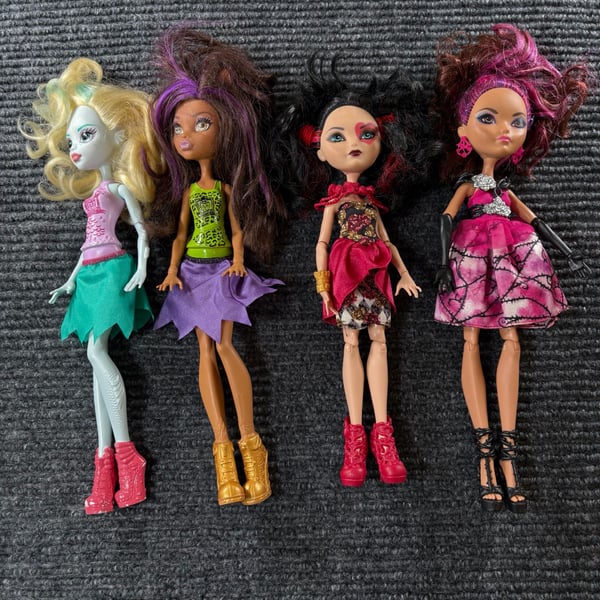 Monster High Fashion Doll Lot Of 4 Mattel Collector Toys