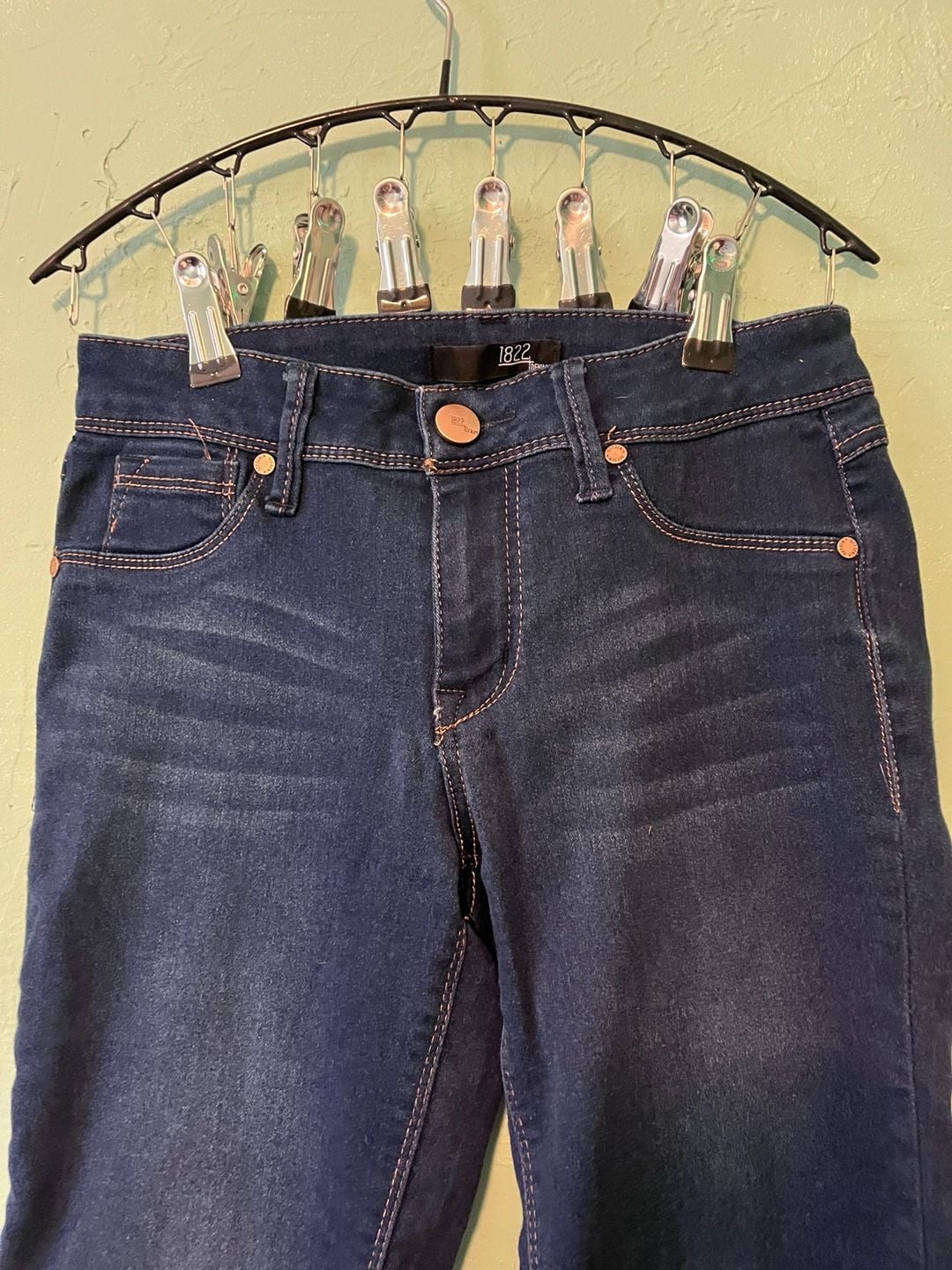 1822 Denim Skinny Jeans Size 27 Dark Wash 3