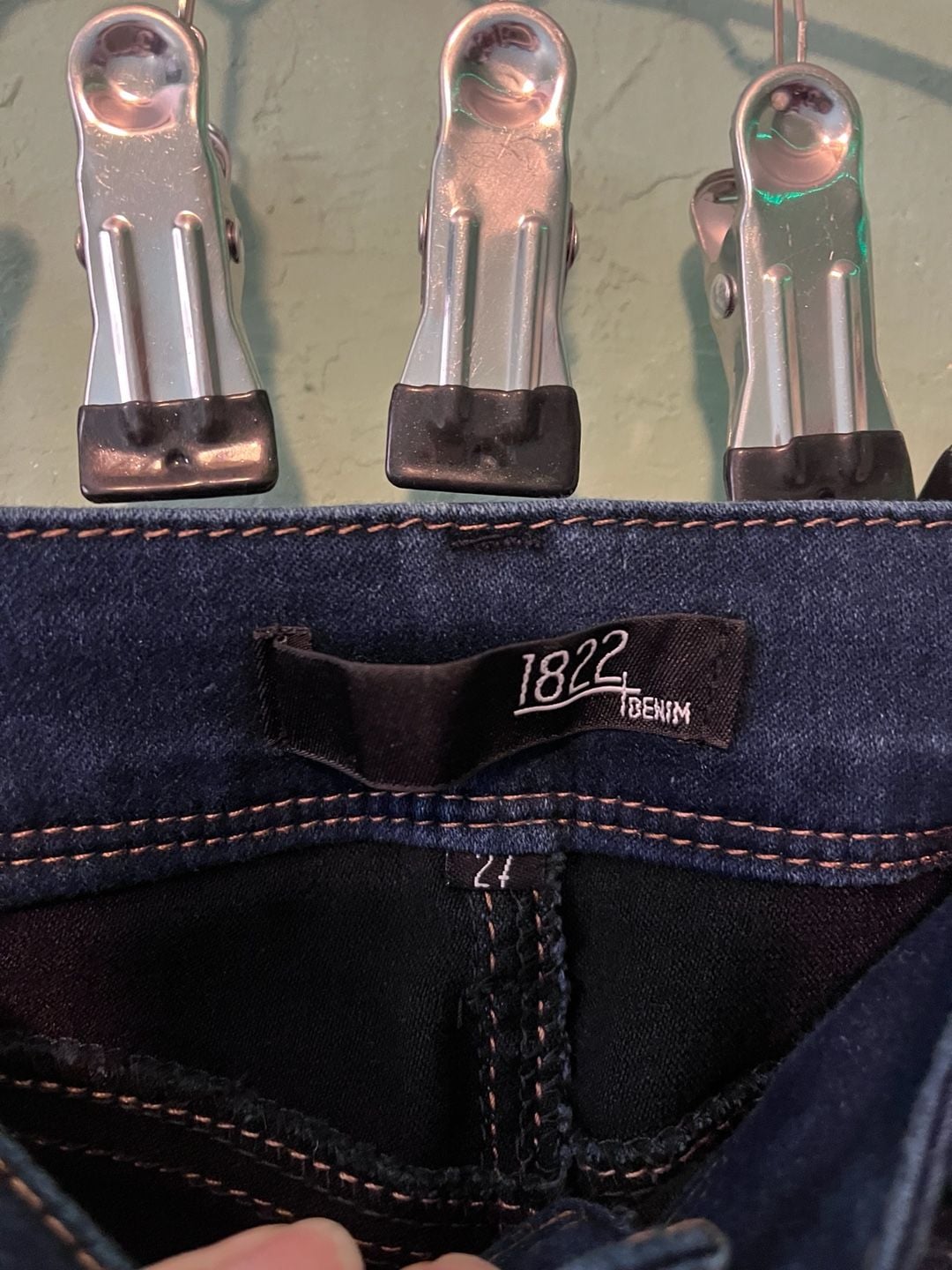 1822 Denim Skinny Jeans Size 27 Dark Wash 4