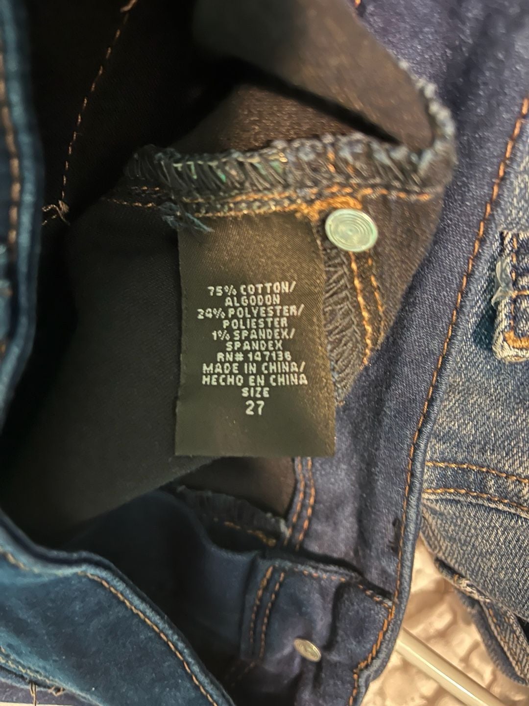 1822 Denim Skinny Jeans Size 27 Dark Wash 7