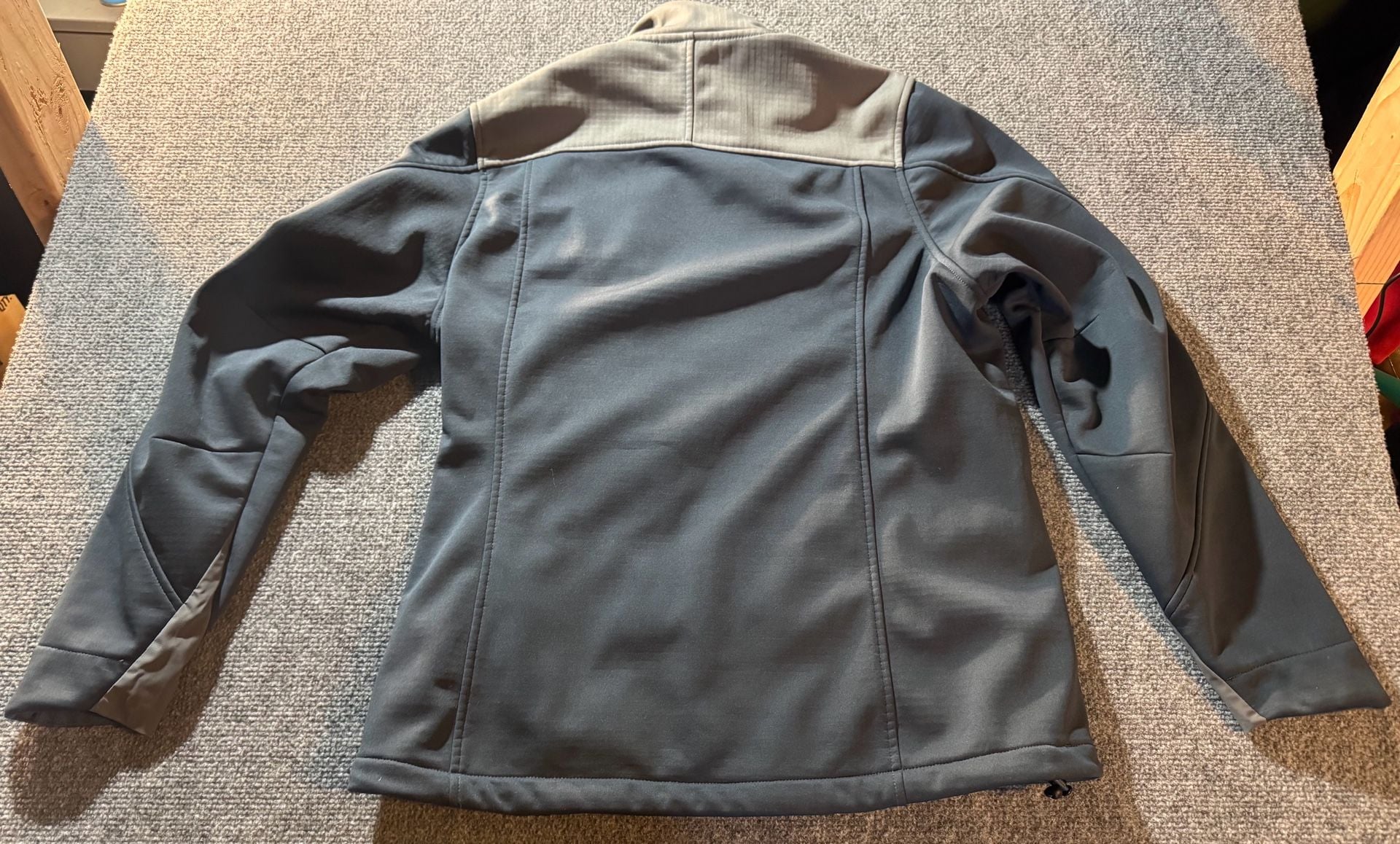 Little Donkey Andy Softshell Jacket Size XS Grey Blue Fleece Lined 3