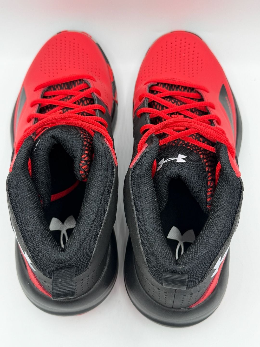 Under Armour Lockdown 5 Mens 10 Basketball Shoes Red Black 3023949-601 8
