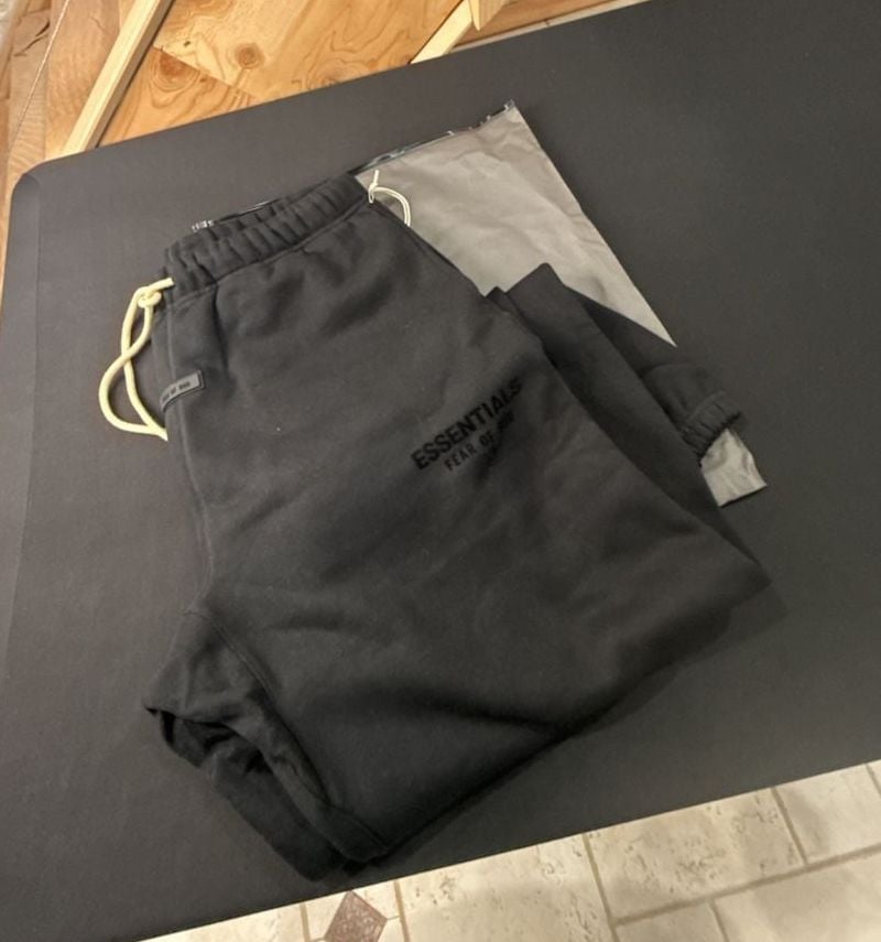 Fear of God Essentials Core Jet Black Sweatpants 1