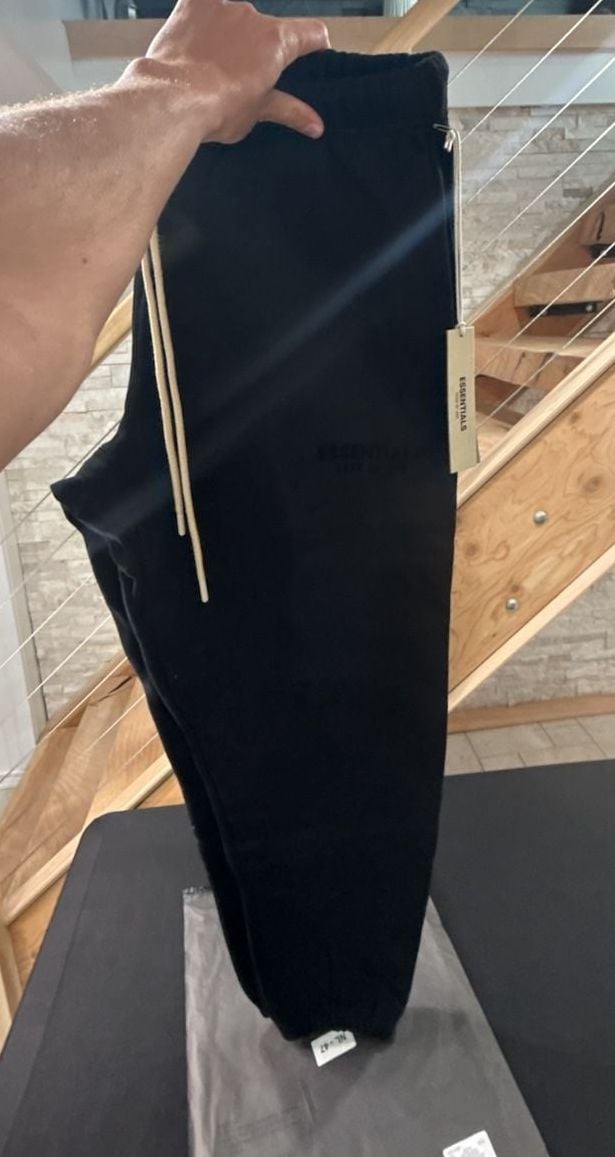 Fear of God Essentials Core Jet Black Sweatpants 2