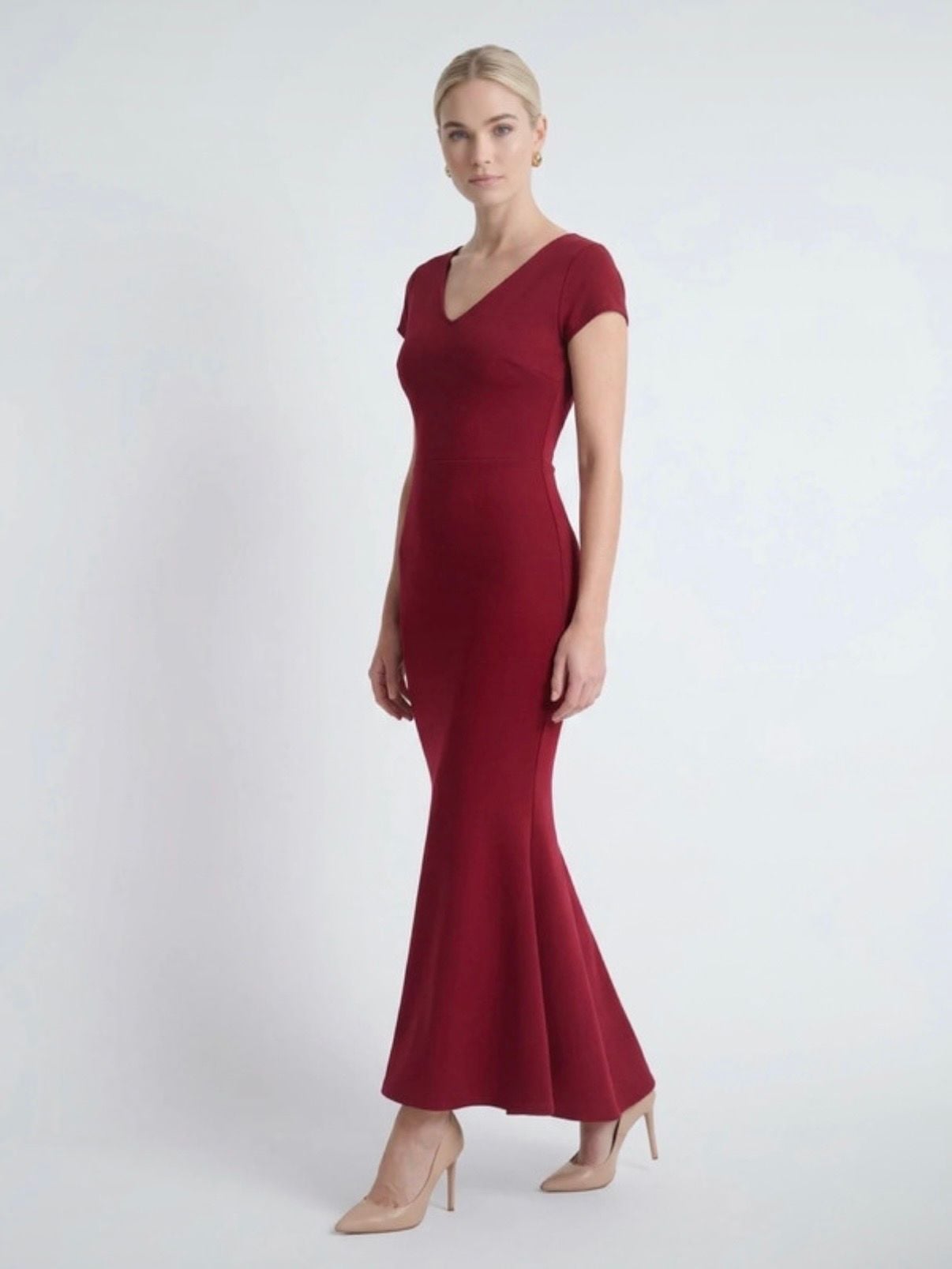 EDINSY Women's Evening Dress, Elegant V Neck Long Dress Mermaid Gown for Wedding. 2