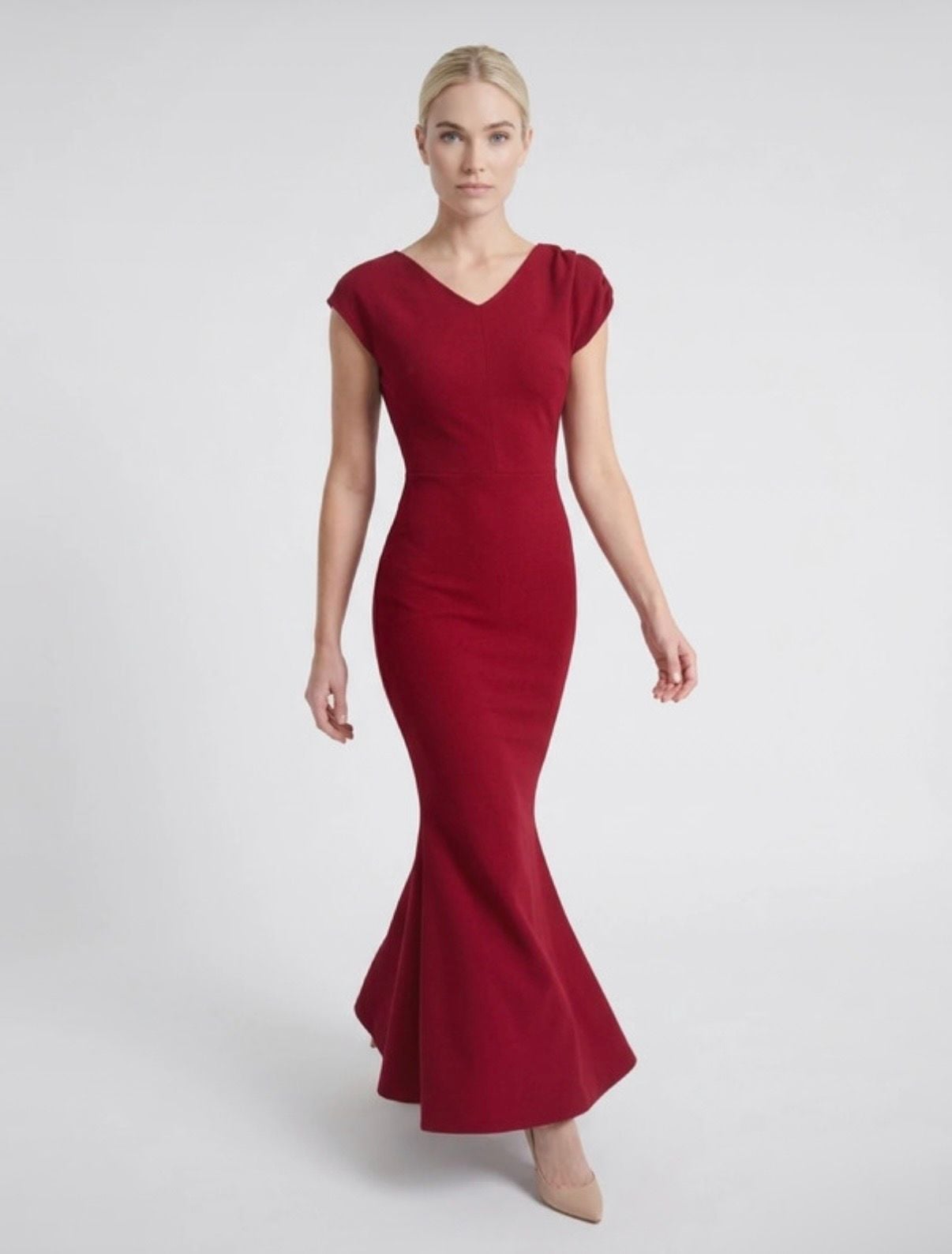 EDINSY Women's Evening Dress, Elegant V Neck Long Dress Mermaid Gown for Wedding. 3