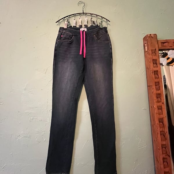 PajamaJeans Drawstring Denim Pants Size XXS Blue