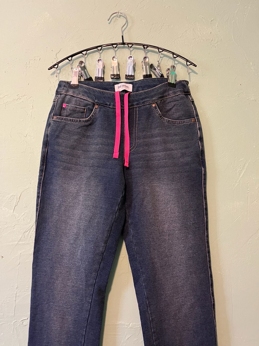 PajamaJeans Drawstring Denim Pants Size XXS Blue 3