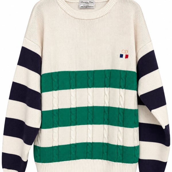 Christian Dior Cable Knit Sweater Size XL