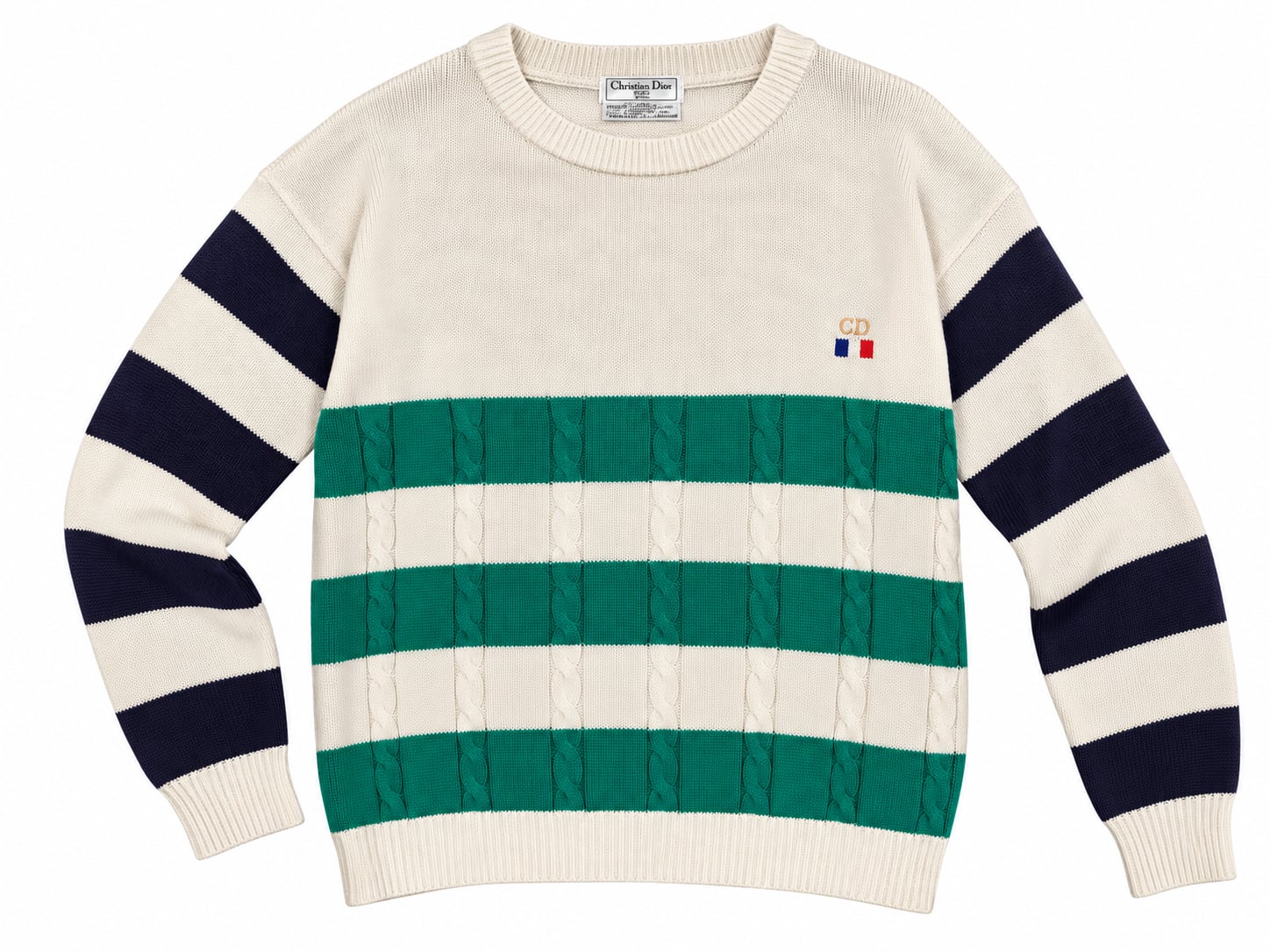 Christian Dior Cable Knit Sweater Size XL 6
