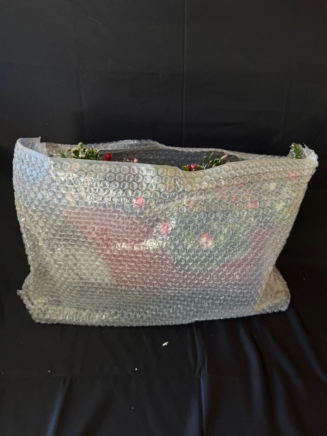 Valerie Metal Sleigh Centerpiece With Christmas Florals And Pinecones 1