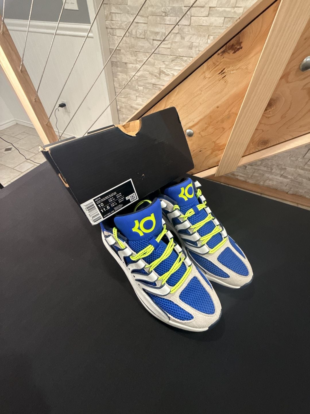 Nike KD18 Size 10 Hyper Royal Neon Yellow 4