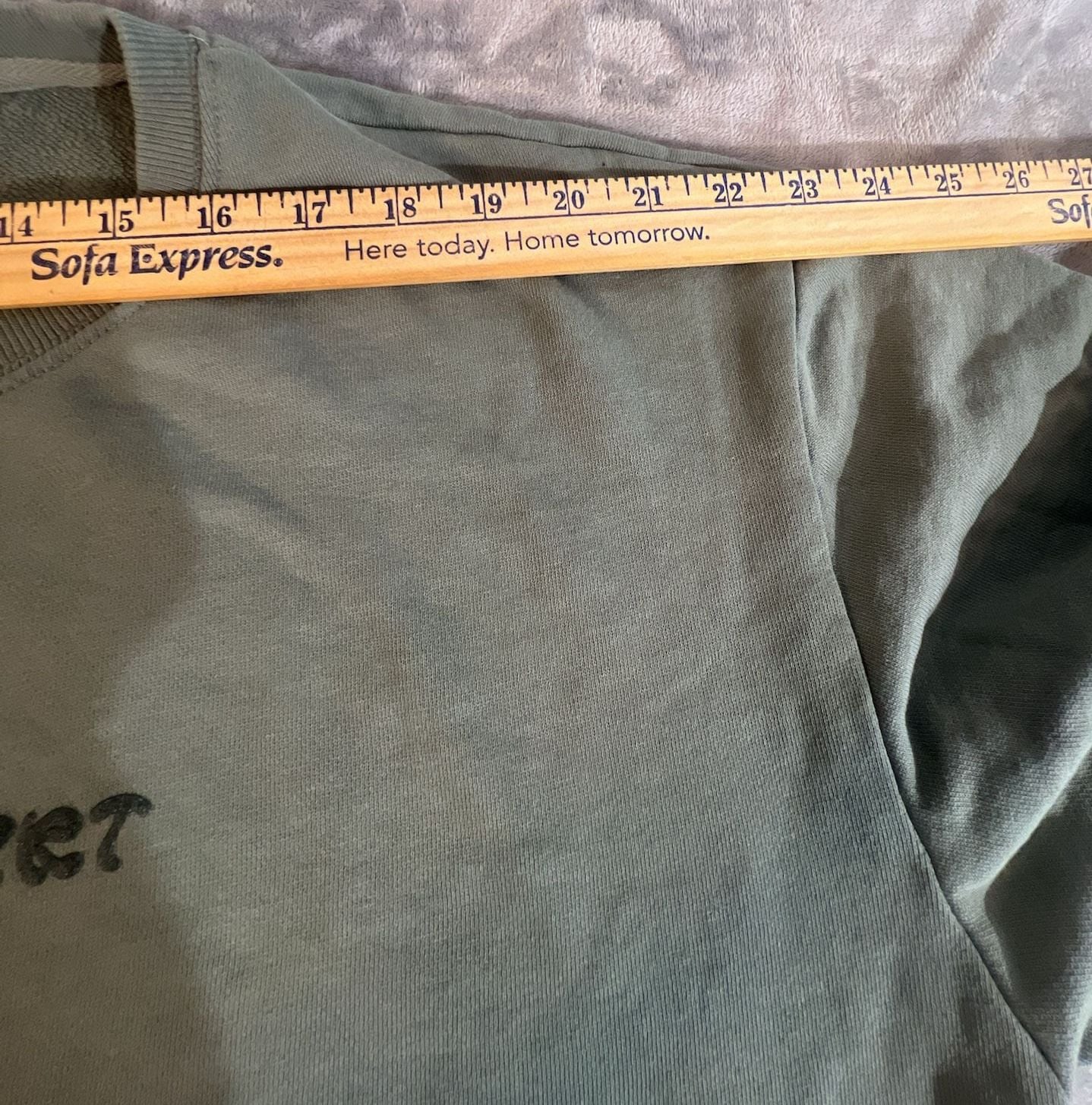 Seek Discomfort Sweatshirt Size XL Green Organic Cotton Crew Neck 7