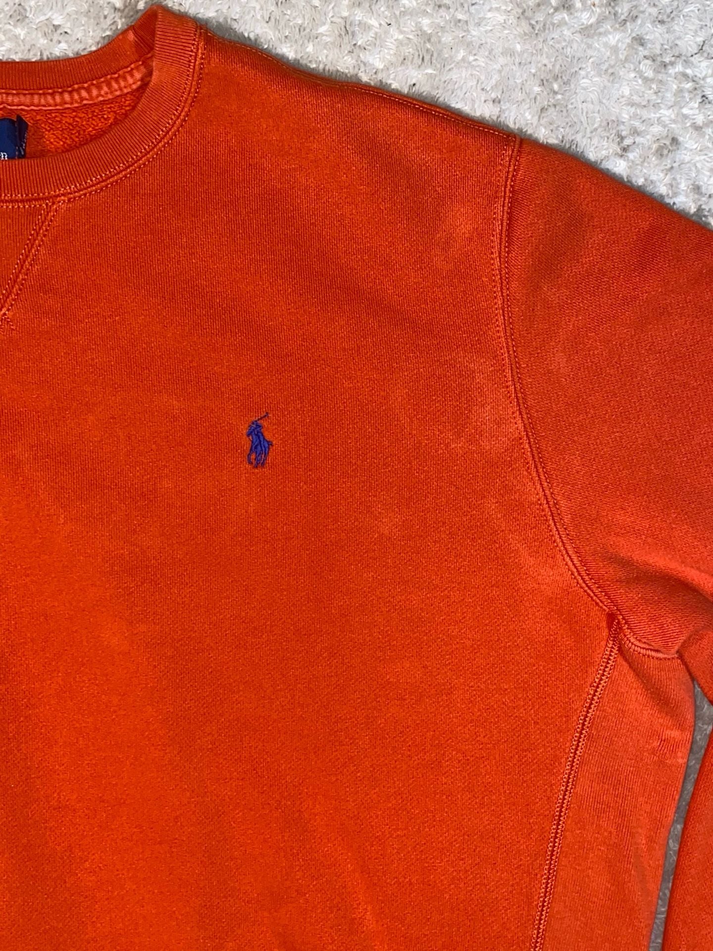 Vintage Polo By Ralph Lauren Sweatshirt Size XXL Orange Crewneck 8