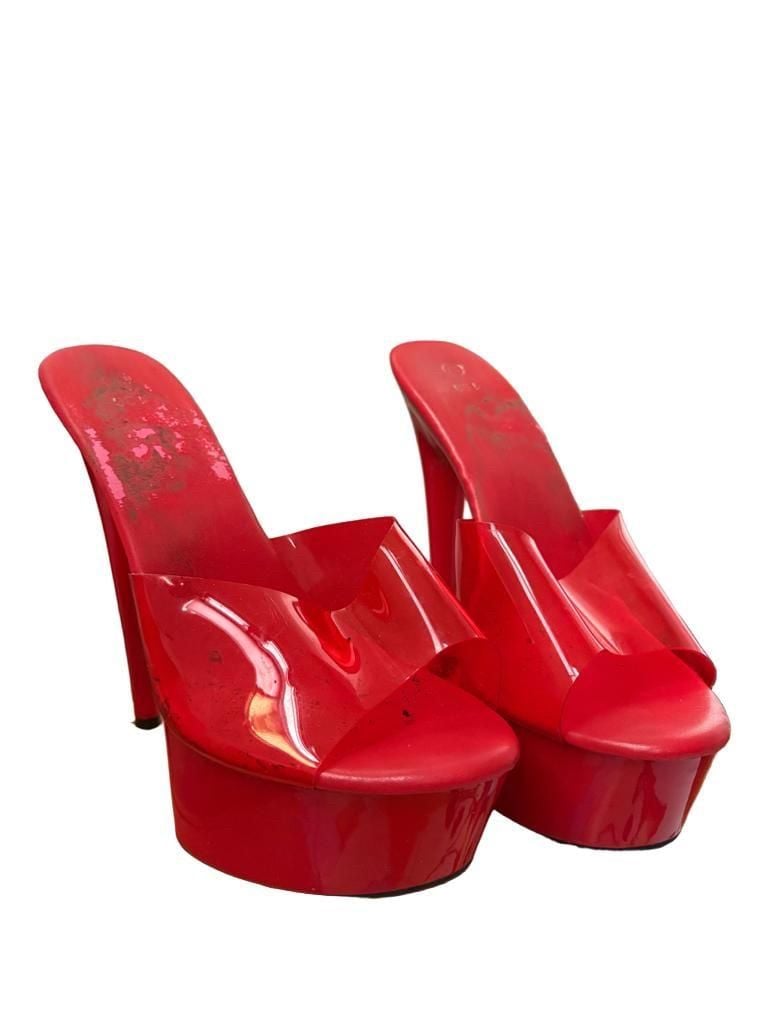 Pleaser Adore-701 Platform Mule
Size 39 Red Transparent 3