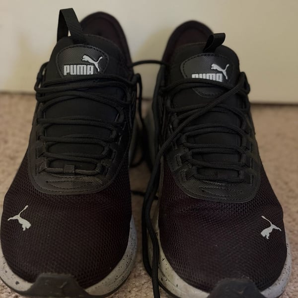 Puma Amplifier Speckle Black Cool Mid Gray Sneakers