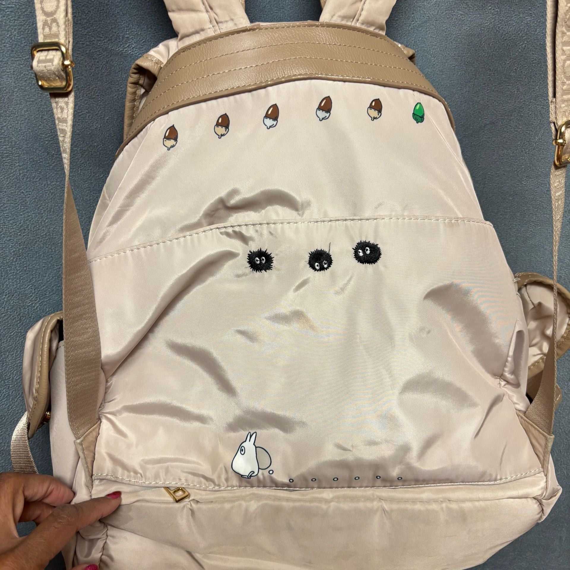 Studio Ghibli My Neighbor Totoro Beige Nylon Backpack 15