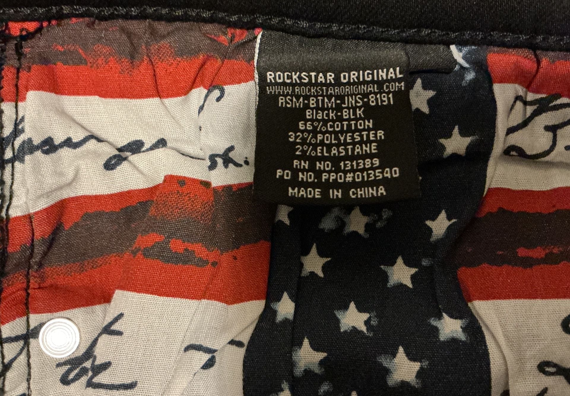 Rockstar Original Brody Multicolor Cross Patchwork Black Jeans 13