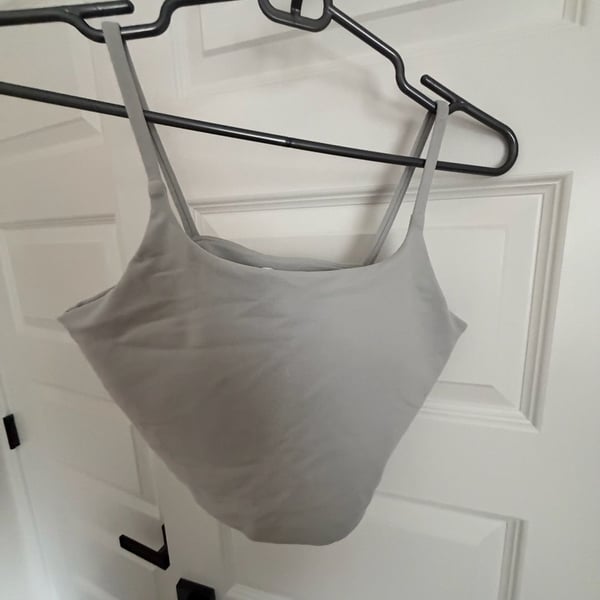 Avia Tank Top Size L Grey Athletic Crop Cami