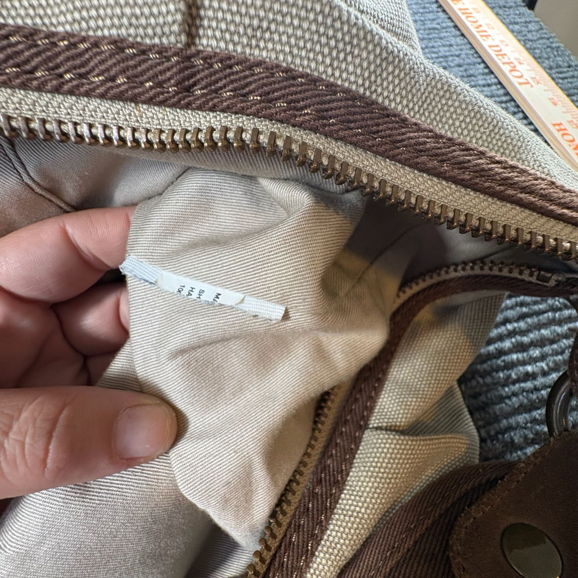 Gap Classic Canvas Brown Suede Shoulder Hobo Bag 11