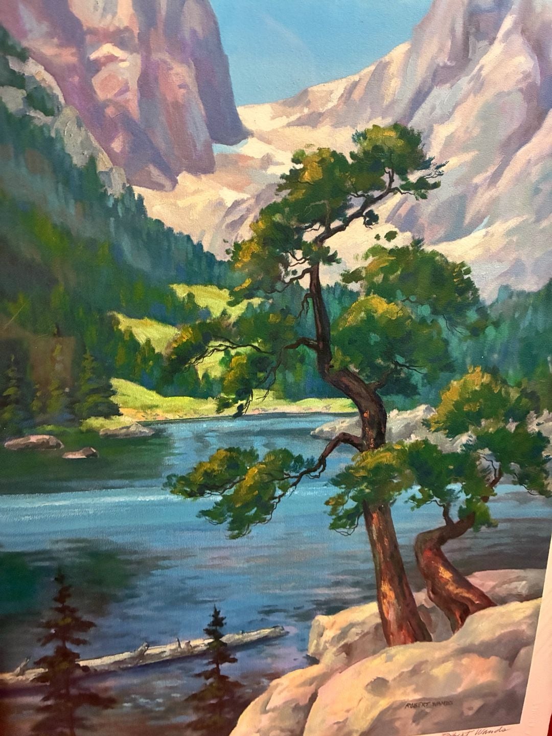 Robert Wands Dream Lake Mountain Landscape Art Print Numbered 2