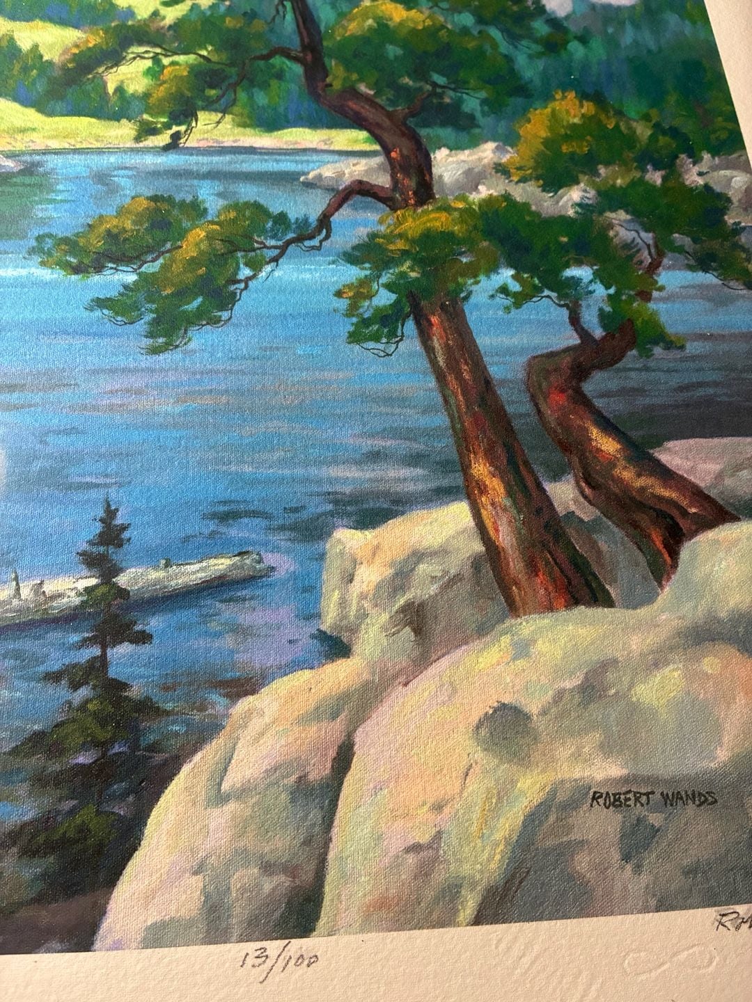 Robert Wands Dream Lake Mountain Landscape Art Print Numbered 6