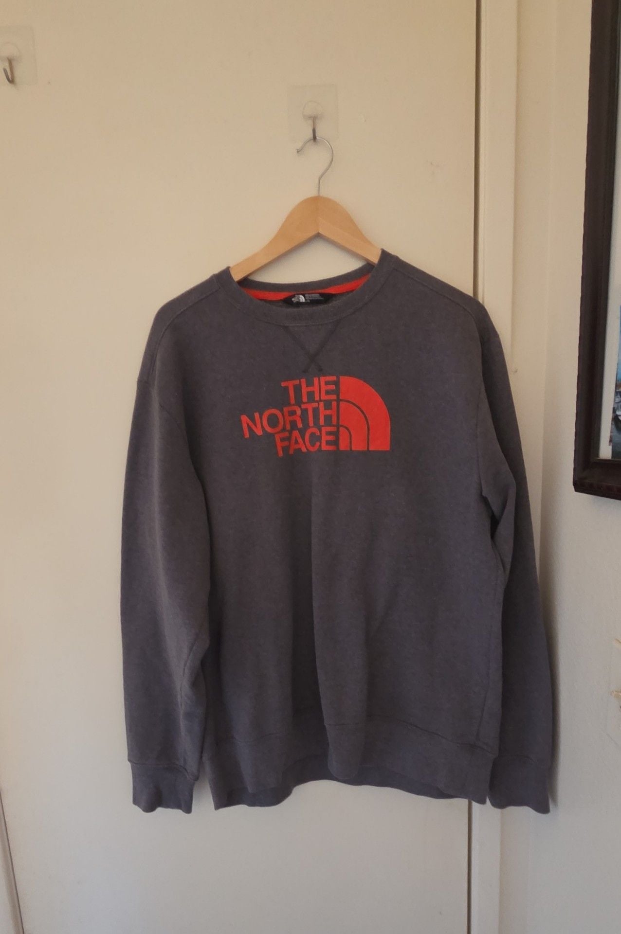 The North Face Half Dome Crewneck Sweatshirt Size L Gray Orange 2