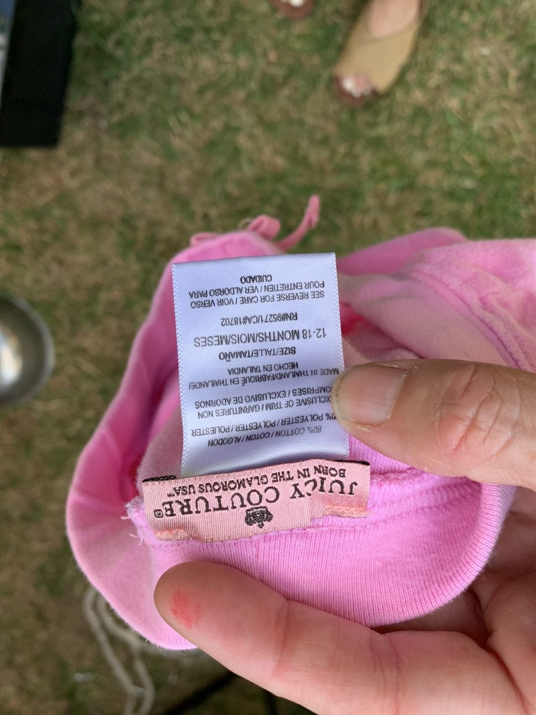 Juicy Couture Velour Shorts 12-18 Months Pink Bow Drawstring 3