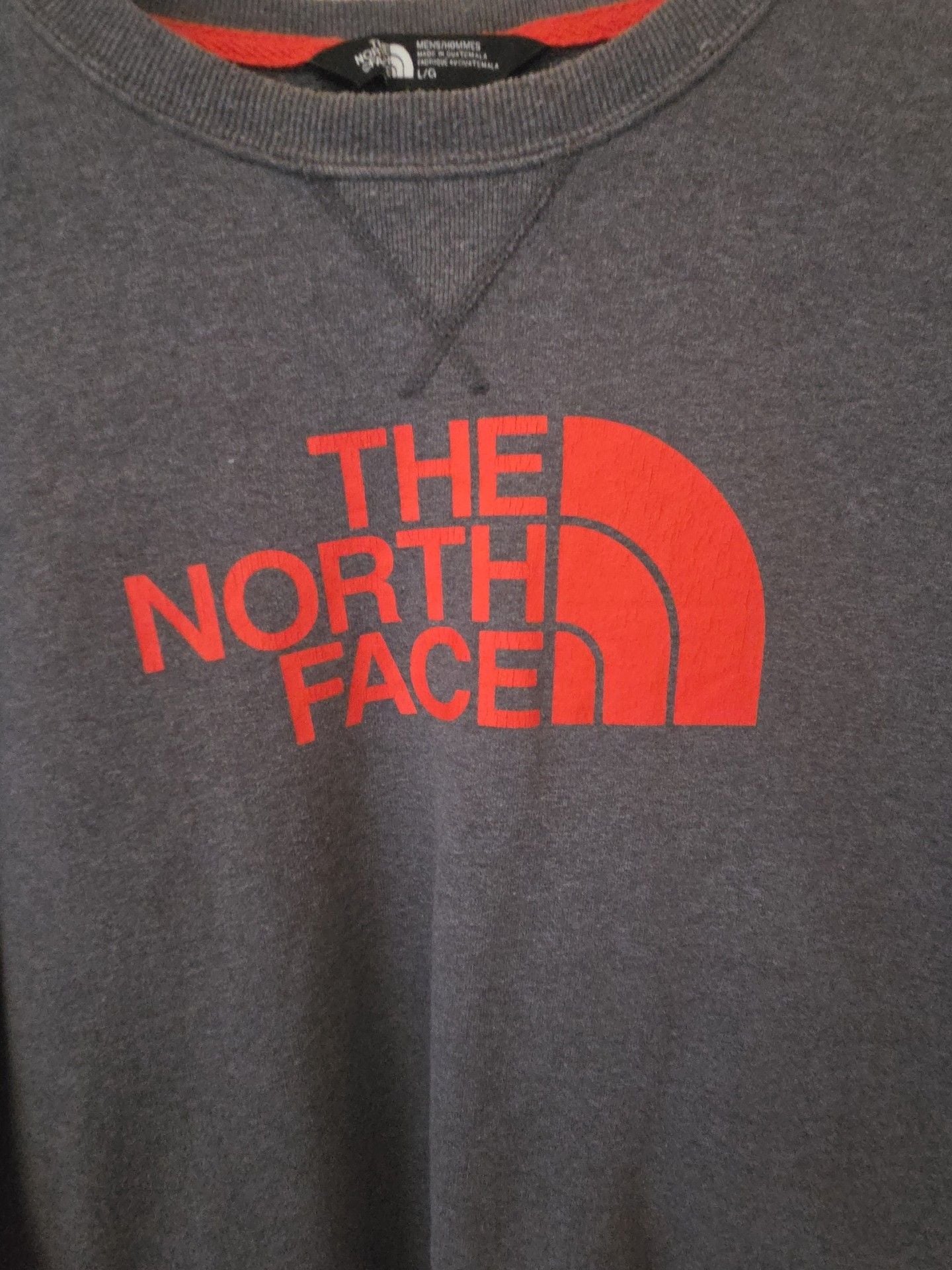 The North Face Half Dome Crewneck Sweatshirt Size L Gray Orange 3