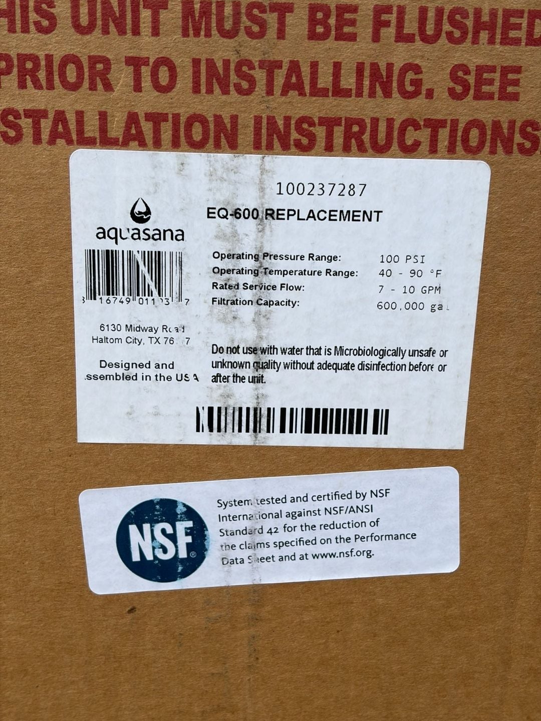 Aquasana Rhino Whole House Replacement Water Filter EQ-600 EQ600 NEW Ships FAST! 2