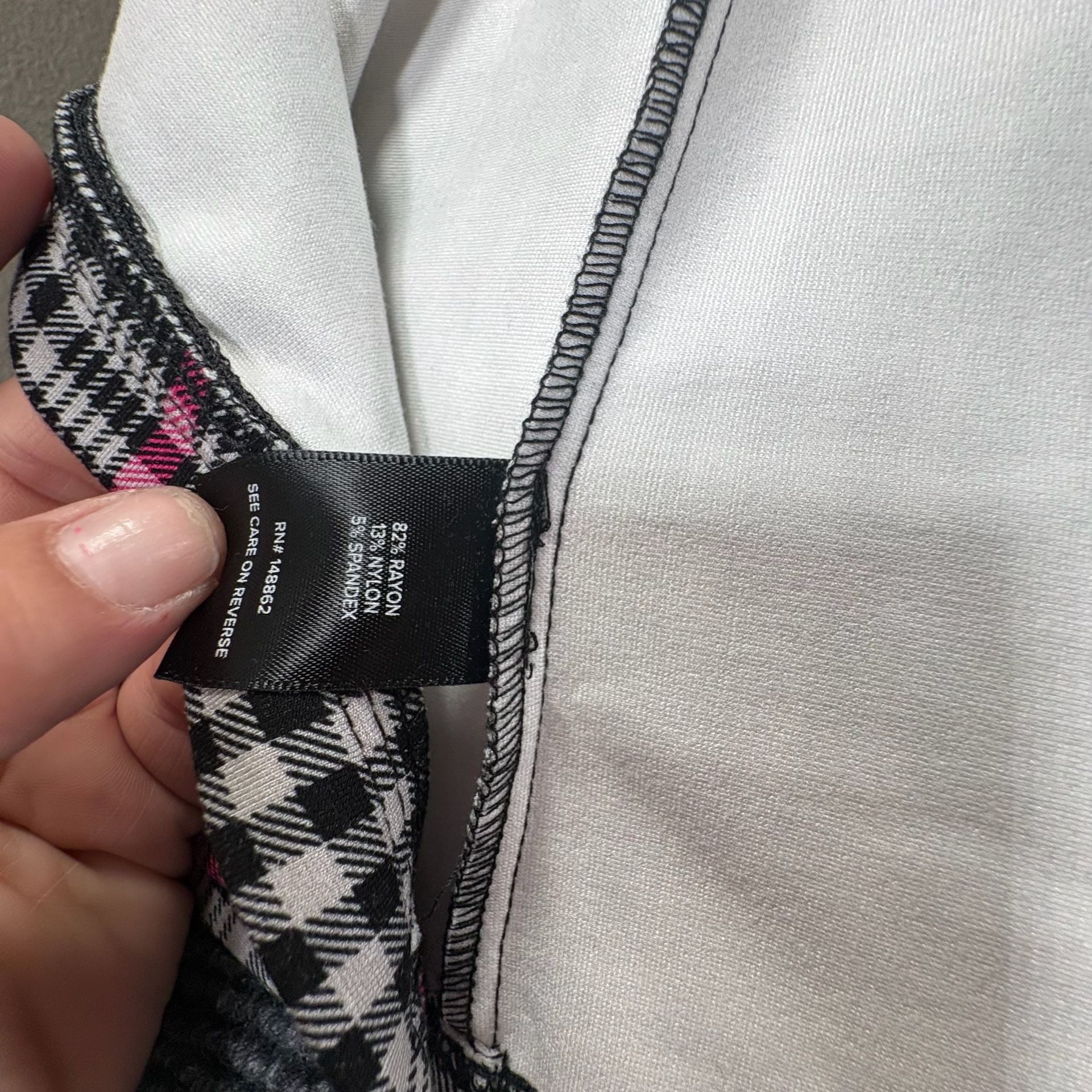 Torrid Plaid Sweetheart Tube Top Size 1 Pink Black White 5