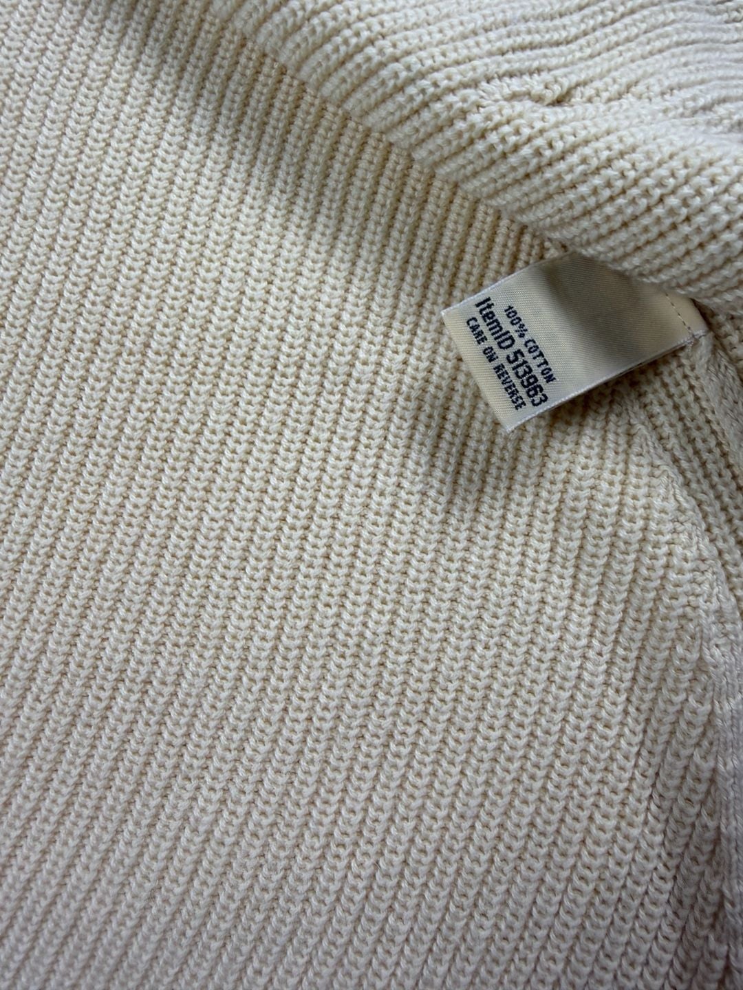 LL Bean ivory longline rib knit duster cardigan M 10