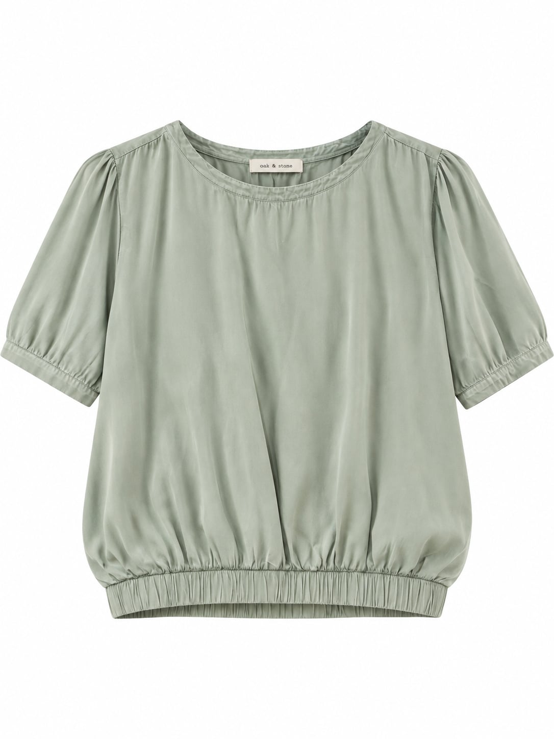 Cloth & Stone Blouse Size S Green EcoVero Short Sleeve (q1) 2