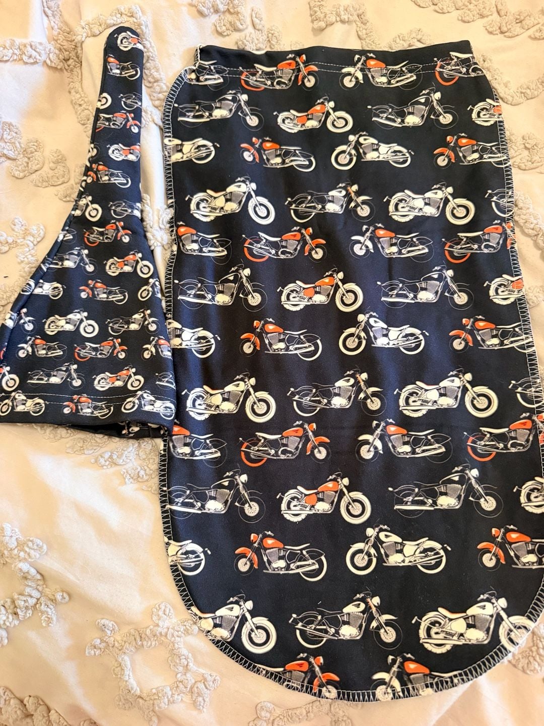 Motorcycle Print Newborn Swaddle Blanket And Hat Set 1