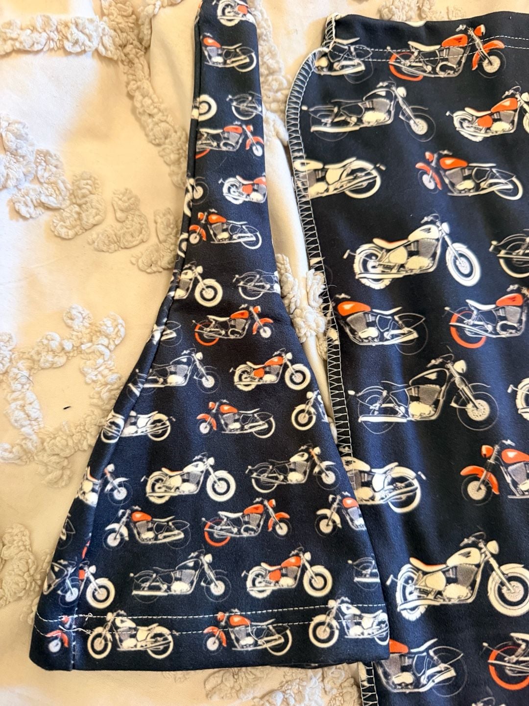 Motorcycle Print Newborn Swaddle Blanket And Hat Set 2